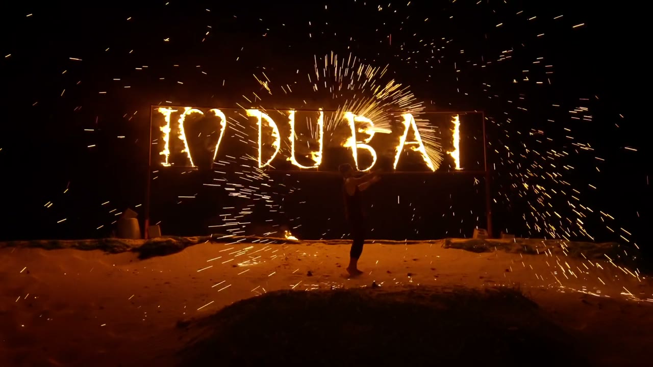 I love Dubai, in sparks
