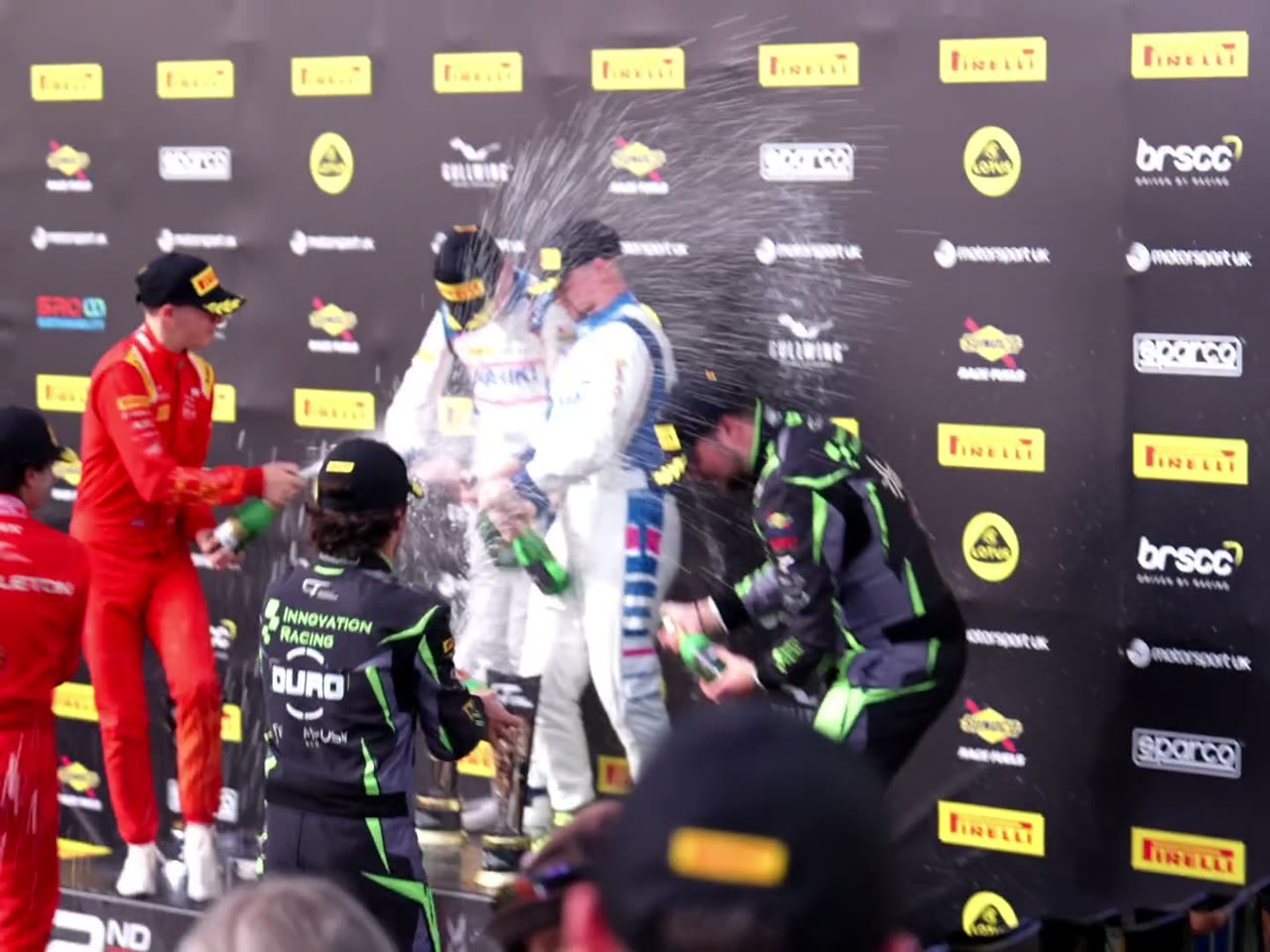 Champagne on the podium