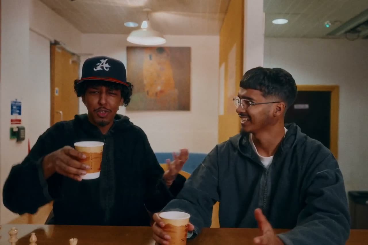 Two friends and two cups of chai