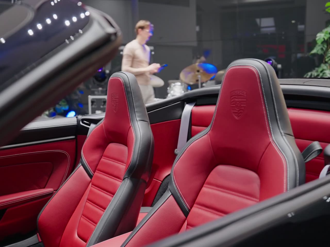 Red leather